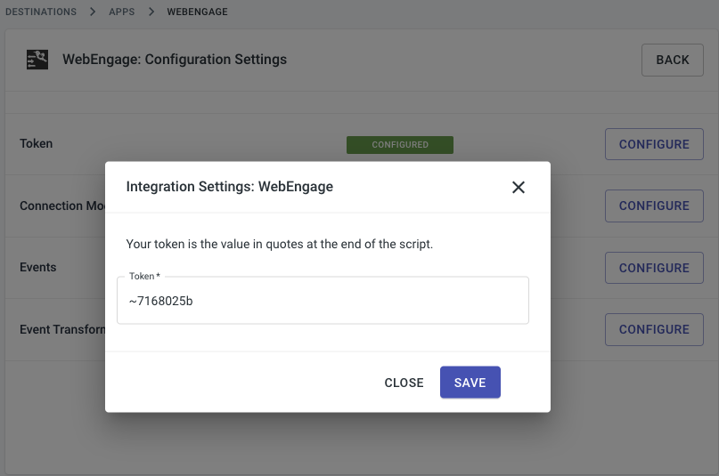 Configure Freshpaint with WebEngage License Code